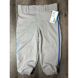 Champro Triple Crown Knicker Baseball Pants Youth M Grey Blue Braid NWT